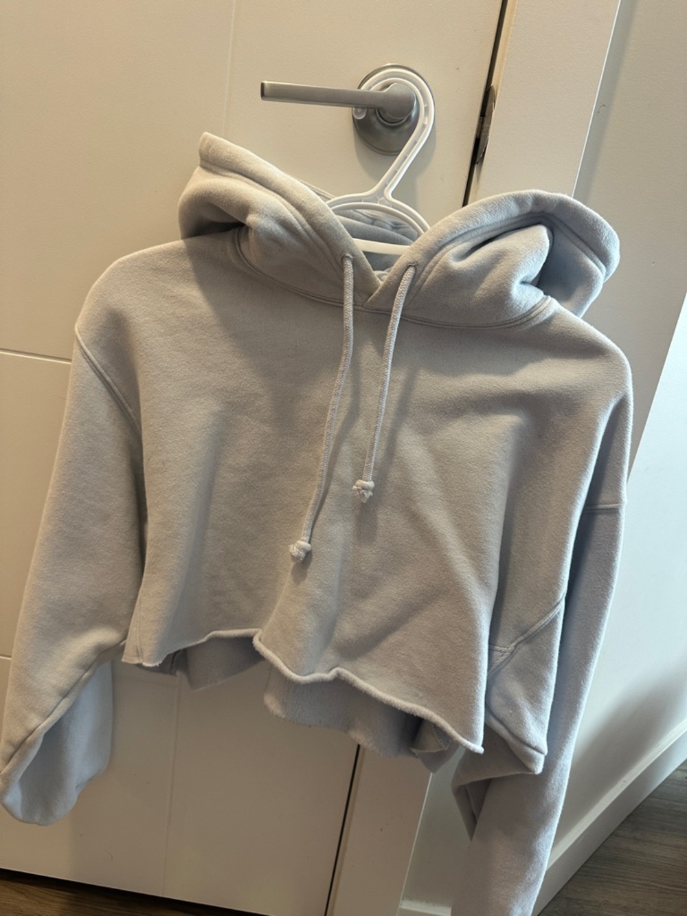 TNA Cropped Light blue Hoodie